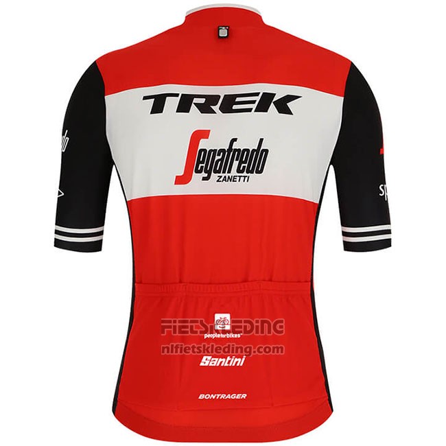 2019 Fietskleding Trek Segafredo Rood Wit Korte Mouwen en Koersbroek